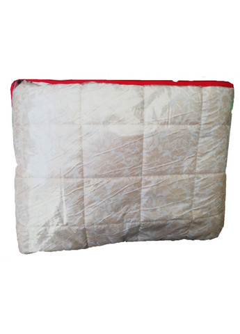 Двуспальное одеяло летние холлофайбер VITAL-TEXTIL из микрофибры бежевые цветы на белом Vital-Textile (349819712)