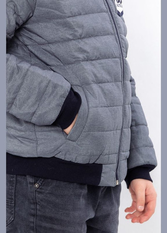 Серая демисезонная куртка-бомбер для мальчика (демисезон) Носи своє
