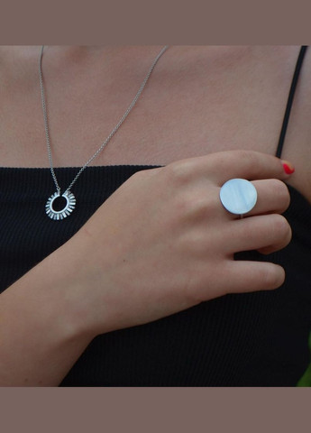 Серебряное кольцо без камней Круг размер серебро 925 пробы Родированное 1029к 3.64г Nobrand (363969067)