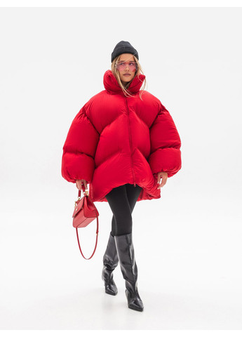 Червона зимня куртка жіноча зимова oversized ZF inspire