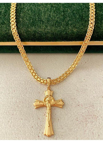 Позолочений Ланцюжок 45см, 50см + Хрестик. Позолота No Brand (361222495)