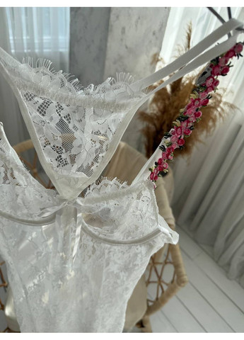 Пеньюар белый с кружевом Vital-Textile 095/32 (361853767)