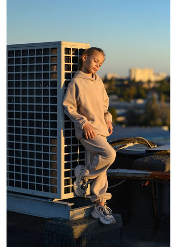 Бежевий флісовий костюм для дівчаток / підлітків No Brand