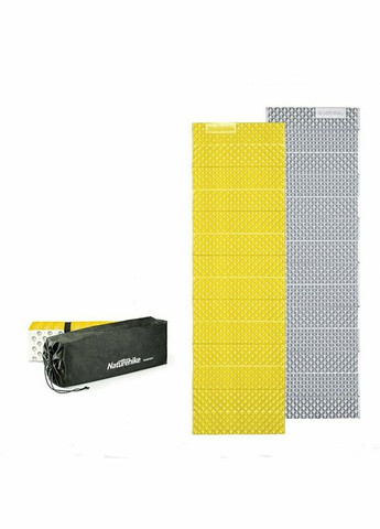 Килимок туристичний складаний одномісний IXPE Thickened NH20FCD07 кемпінговий з алюмінієвою плівкою, 187x56x2,5 см, жовтий Naturehike (353505642)