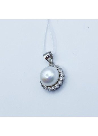 Кулон серебряный с жемчугом и кубическим цирконием 2,41 г No Brand (369736750)