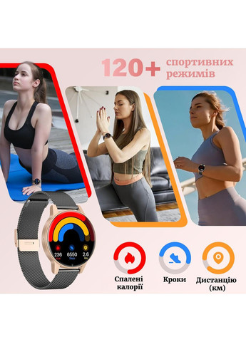 Розумний смарт годинник для жінок Фітнес-браслет для маленької руки з функцією розмови виклику спортивні для android і ios Smart Watch (367080135)