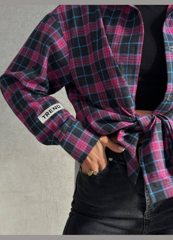 Темно-розовая повседневный, кэжуал рубашка в клетку Vakko с длинным рукавом