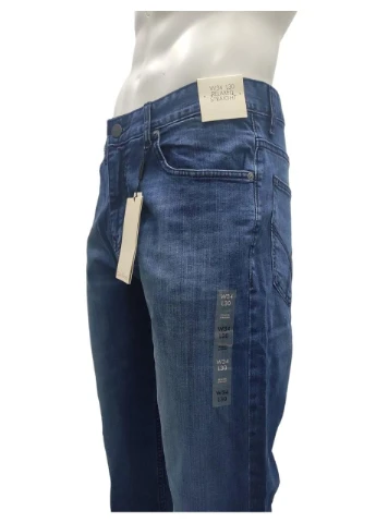 Комбинированные демисезонные мужские джинсы calvin klein, relaxed straight, синие, w34/l30 slim fit Calvin Klein Jeans