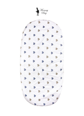 Набор 3в1 в КОЛЯСКУ №28 Сердечки серо-золотые с пледом RoyalBaby (335081808)