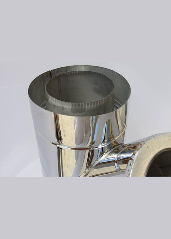 Тройник для дымохода утепленный ф140/200 нерж/нерж 45гр (сендвич) Комінвент (317295839)