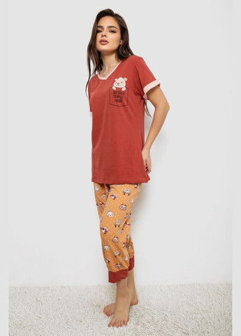 Терракотовая пижама женская Isik 243R1602-017