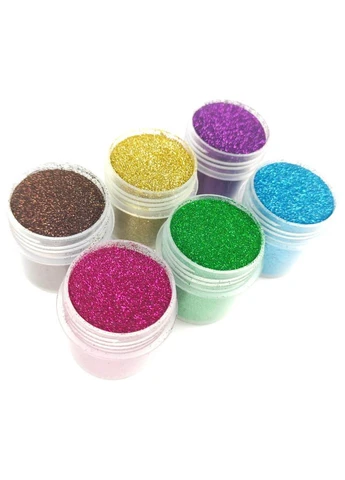 Набір Гліттера Для Біо-тату «№1 Великий» Glitter-set-big-6x-2, 6 Кольорів По 12 Мл Seli Fresh Tattoo (394382409)