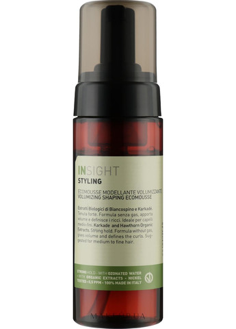 Мус-еко для об'єму й моделювання волосся Styling Volumizing Ecomousse 150ml (1072946-31159929) Insight (365799519)