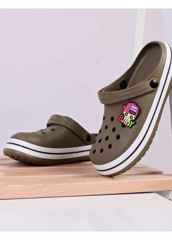 Хаки кроксы детские хаки Luck Line