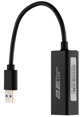 Сетевой адаптер USB 3.0 Ethernet, 10/100/1000 Мбит/сек, U2085, Black, чипсет RTL8153 (-U2085) 2E (314776662)