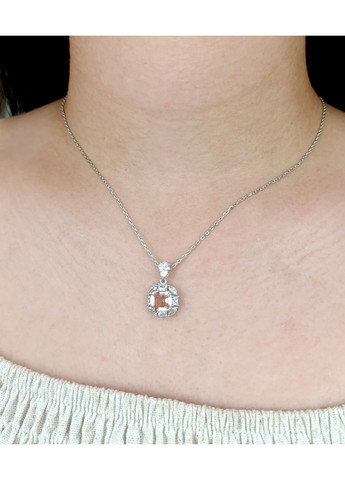 Срібне кольє з морганітом і цирконієм К04-мц Shatlen Кольє (356180727)