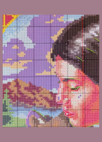 Набір для вишивання за нанесеною на канву схемою "Indian girl" . AIDA 14CT printed, 36*42 см Joy Sunday (313613632)