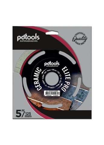 Круг алмазний вiдрiзний 1A1R 125 CERAMIC ELITE PRO для ручного інструменту (42007) PDTools (295031296)