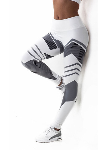 Белые женские стильные лосины/леггинсы для занятий спортом/фитнесом «fitness lovers» line ( ) China