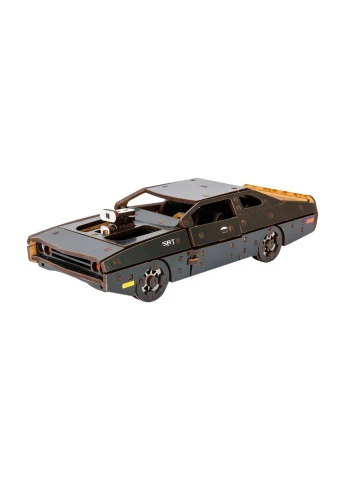 Деревянный 3D конструктор "Fast Furious" Puz-62519, 125 деталей, черный No Brand (315755794)