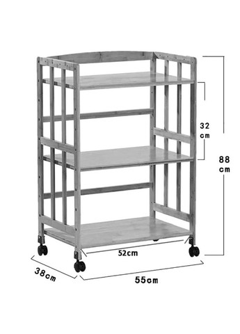 Етажерка з дерева для ванної на коліщатах Спаунд сієна (АБТ-007005) No Brand (328210754)