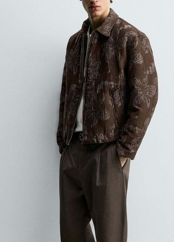 Коричнева демісезонна куртка Zara