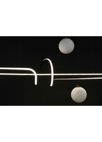 Люстра светодиодная подвесная LED светильник для квартиры на потолок лэд 27503 Черный 40-150х25х100 см. Sunnysky (335974758)