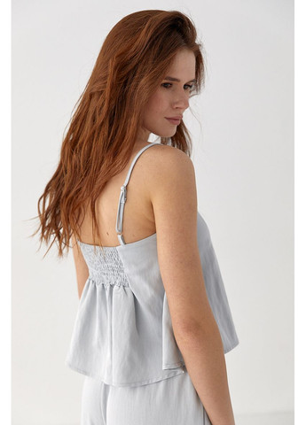 Літній костюм із брюками та топом на бретелях Lurex Костюм-двойка (370377305)