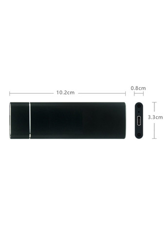Внешний карман M.2 на Type-C USB 3.1 (F) Gen2, 10 Gb/s, 2TB, B key NGFF Black China (362668536)