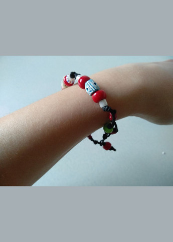 Комплект: керамические браслет и бусы ручной работы с чешским стеклянным бисером №2 Коти&Ангели (302316662)