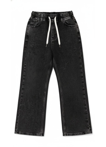 Серые демисезонные джинсы для девочки серые на резинке утепленные ( ) Forest