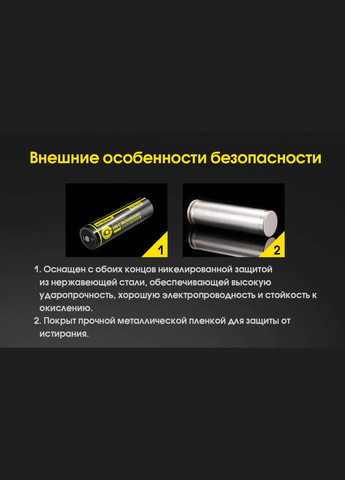 Акумулятор 18650 NL1834R 3400mAh 3.7V Li-Ion із зарядкою від USB-C (Чорний) Nitecore (336380928)