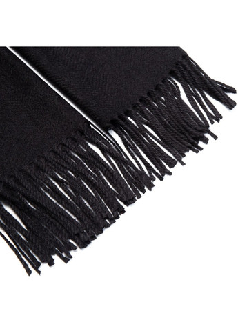 Палантин чоловічий однотонний ялинка вовна з поліестером чорний GAYNOR 254-886 LuckyLOOK 254-886M (322791216)