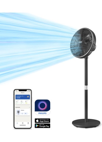 Вентилятор напольный Series 3000, 40см, 48Вт, управление через смартфон, регулировка высоты, Philips (342114014)