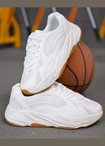 Белые демисезонные стильные мужские кроссовки летние белые Freedom