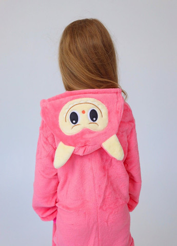 Кігурумі піжама Лабубу рожеве плюшеве дитяче з капюшоном Lalapka (362490027)