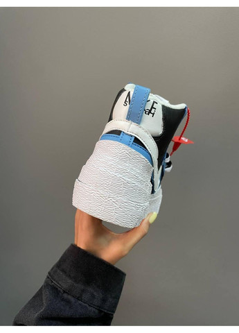 Чорні Осінні кросівки чоловічі nike blazer x sacai black legend blue найк блейзер No Brand