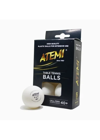 М'ячі для настільного тенісу 3* 6шт. білі Atemi (397105769)