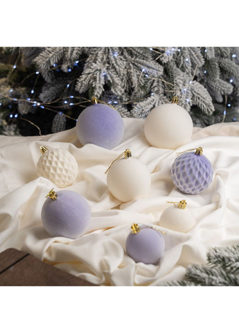 Набор елочных игрушек шаров SGX "Бархат" 40 шт.. Подарочный набор новогодних шаров. Шарики на елку Yalynkar (366964235)