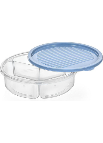 Форма пластиковая для хранения продуктов (3 отсека) 400мл (BG-393 MIX DISPLAY BOX) голубая Bager (322539552)