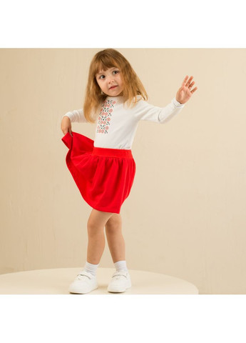 Белая вышиванка из трикотажа для девочек модный карапуз Trendy Tot трикотаж (370972645)