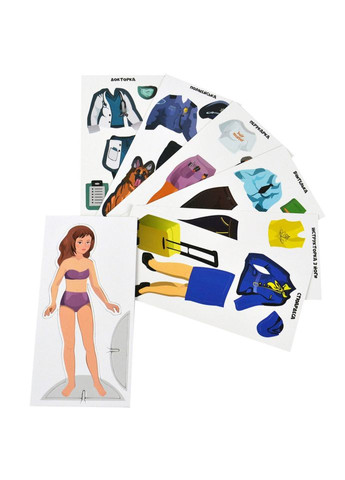 Гра з багаторазовими наклейками "Одевалка Професії" 1890-UM УМНЯШКА (316269917)