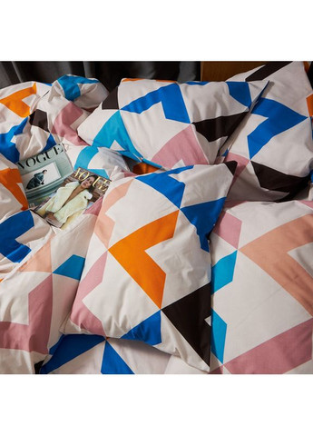 Комплект постільної білизни Бязь Gold Люкс Полуторний Євро 160х220 наволочки 2х40х60 (MS-820008980) Moon&Star Color Clash (356116227)