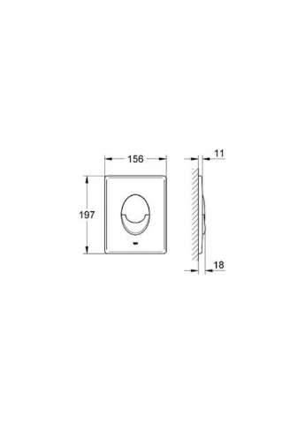 Смывная клавиша SKATE Grohe (401622731)