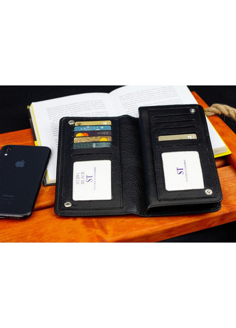 Мужской кожаный кошелек 10х3,5х20 см st leather (315870554)