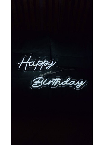 Неоновая Led вывеска Happy Birthday 100х20cм NeonChic (367115489)
