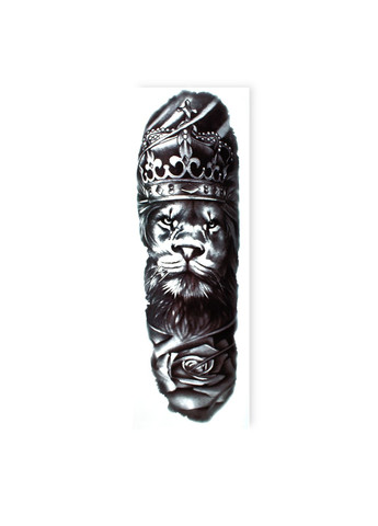 Тимчасове водостійке тату-рукав "Лев з короною" Tattooshka (315440178)