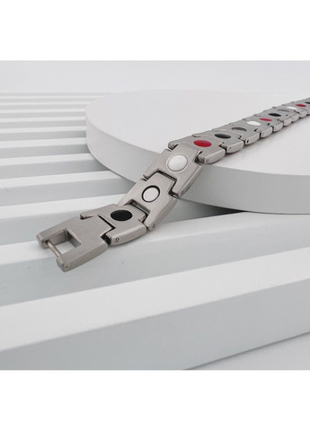 Мужской браслет из нержавеющей медицинской стали с магнетитами 21.5см BS-021 No Brand (299486524)