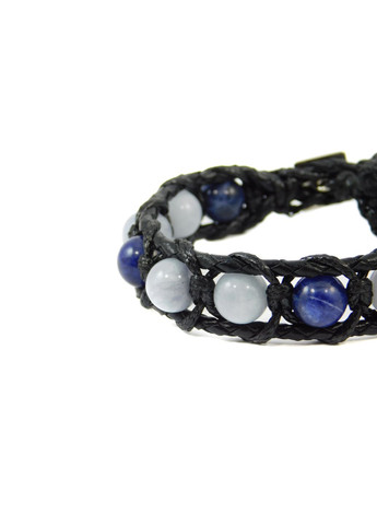 Эксклюзивный браслет кожа "Арест" Аквамарин, Содалит 18 Fursa fashion (322313179)