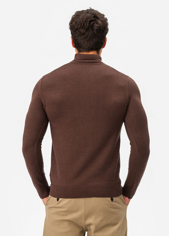 Коричневий чоловіча водолазка з м'якої італійської пряжі SVTR
